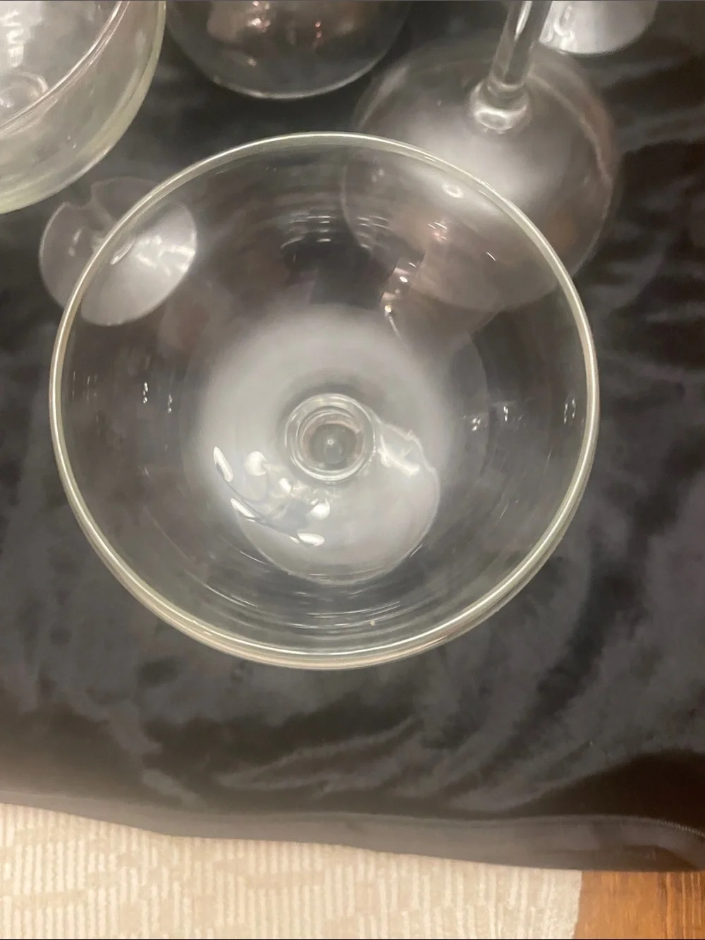 Clear Coupe Glasses Set - Elegant Clear Glass Coupes (Set of 6)